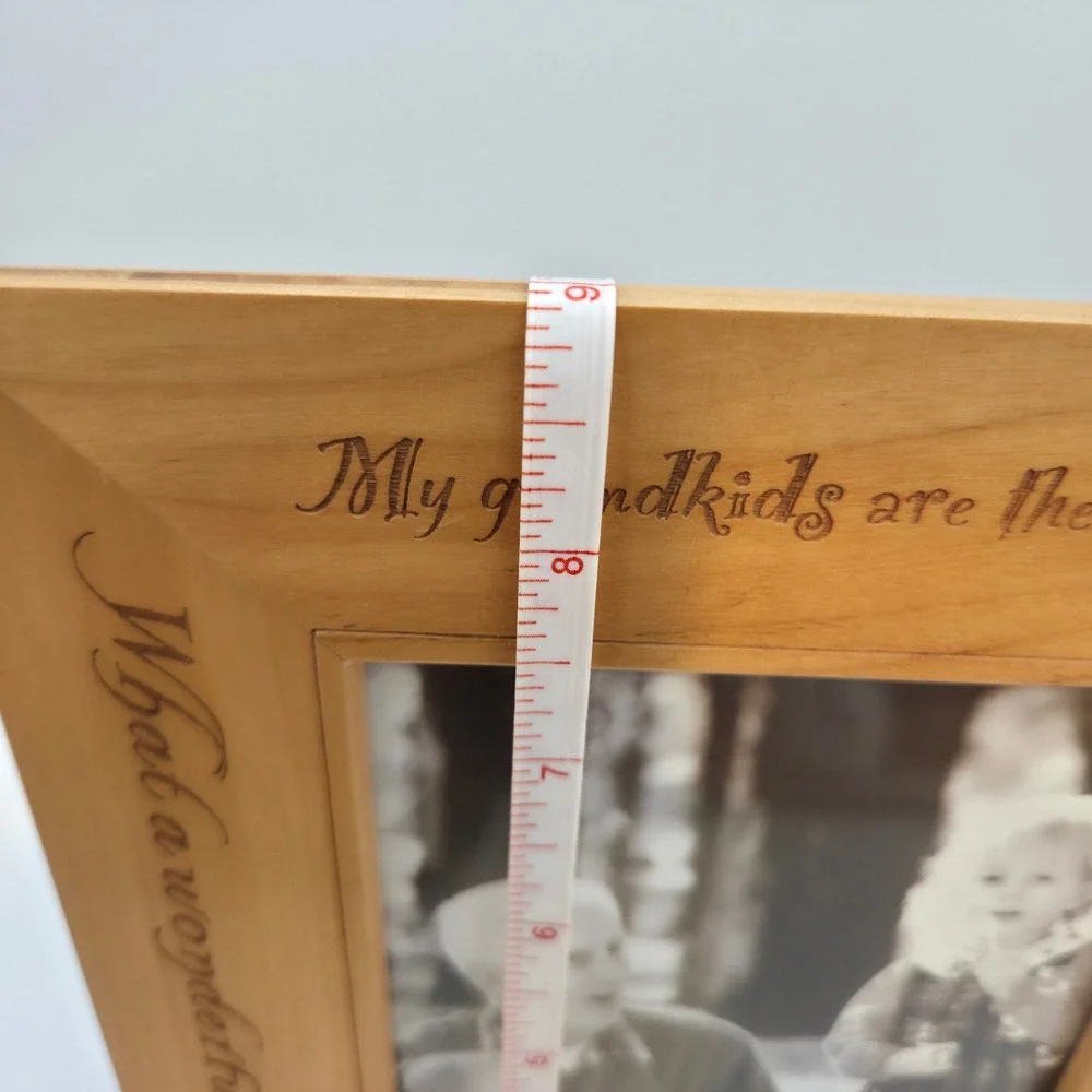Decorel Wood Picture Frame Grandparents 4x6 Natural Engraved Sentiments Family‎